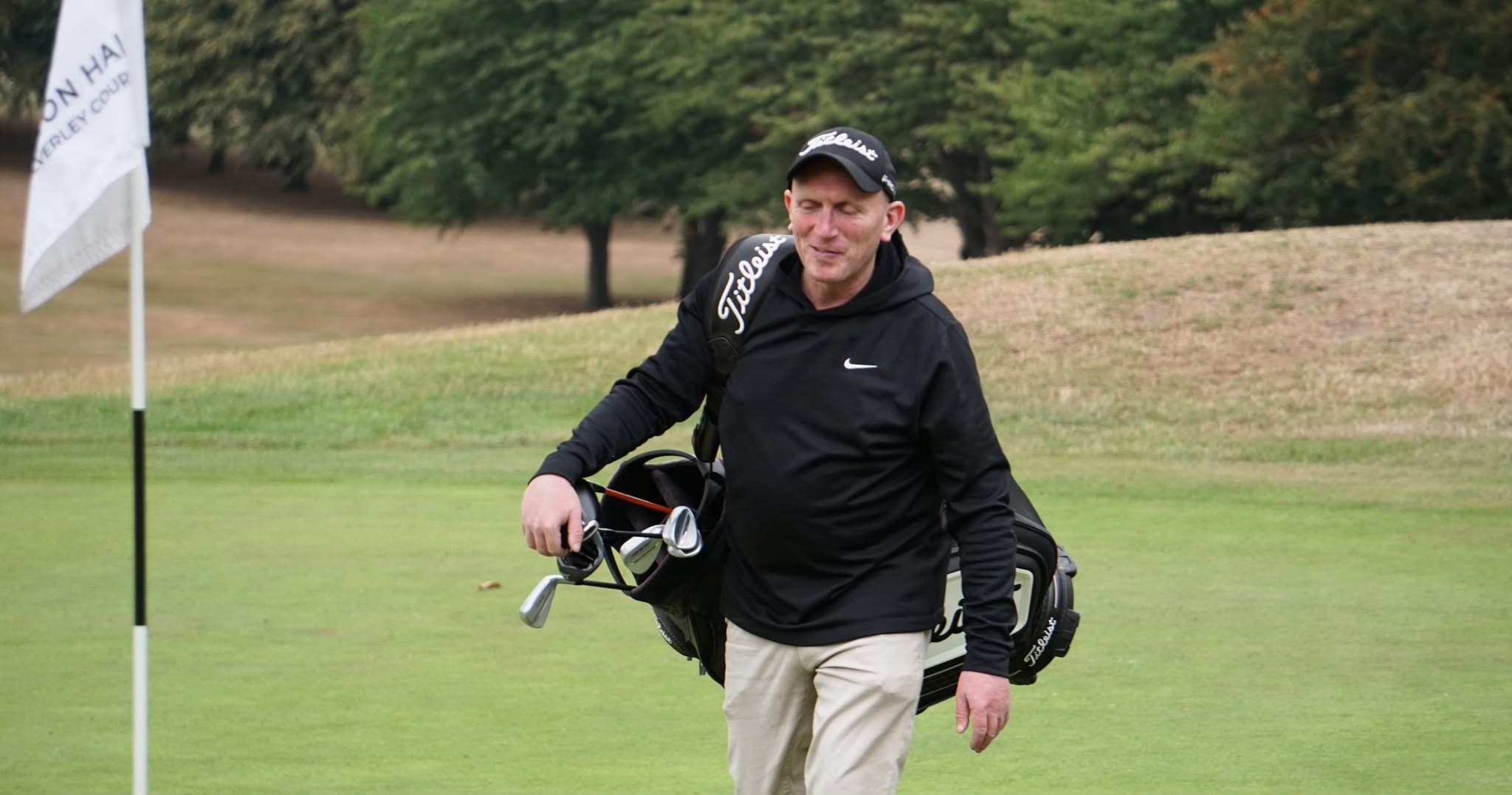 James Whitaker walking the course